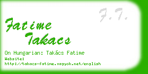 fatime takacs business card