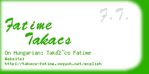 fatime takacs business card